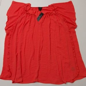 Worthington Pretty Hot Coral Blouse!!!